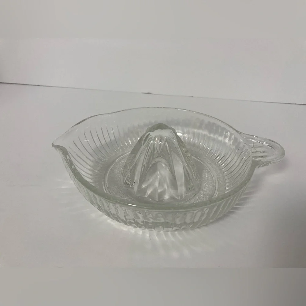 Vintage hand held Glass juicer